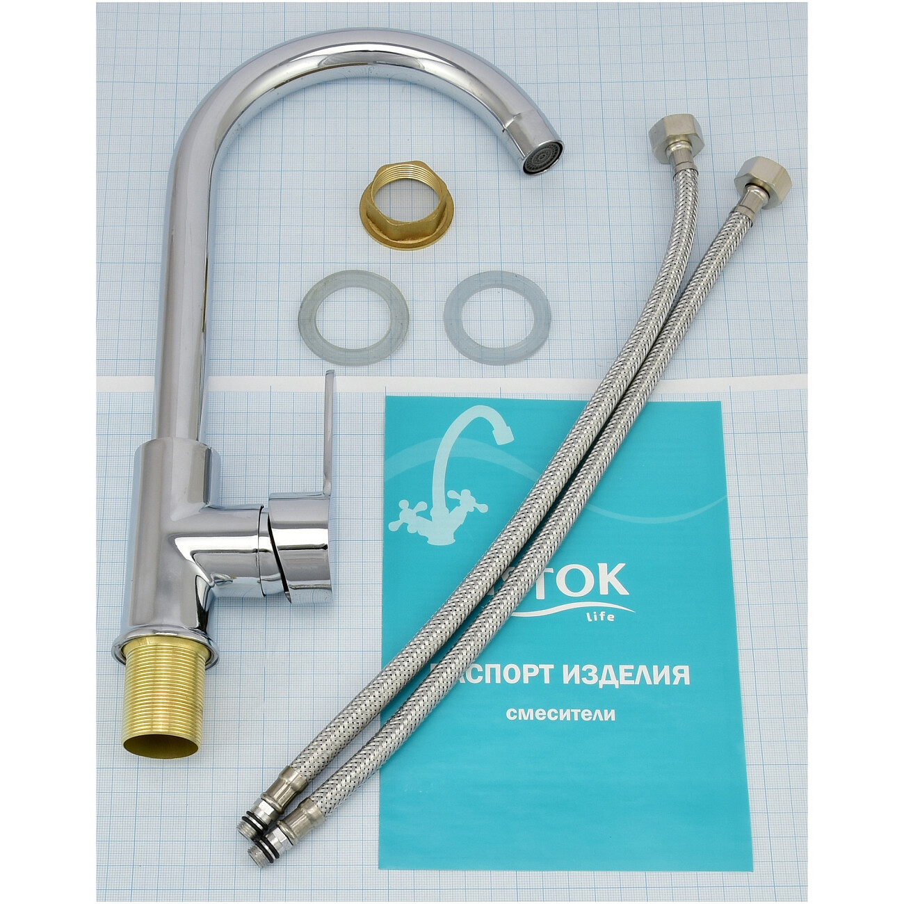 Смеситель для кухни однорычажный хром Istok life Standard 0402.405 - изображение 9