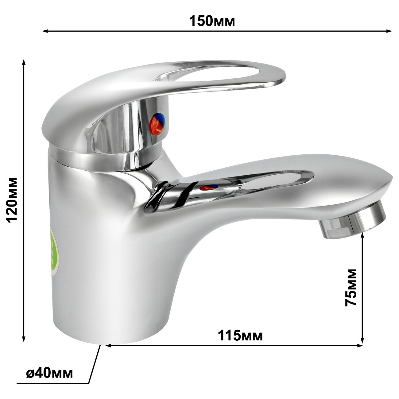 Смеситель для раковины однорычажный хром Juguni Phoenix JGN0720 0402.615 - изображение 10