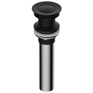 Донный клапан для раковины клик-клак круглый черный Wasserkraft A250