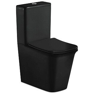 Унитаз напольный безободковый с сиденьем черный Cerutti SPA Arno MB CT9827