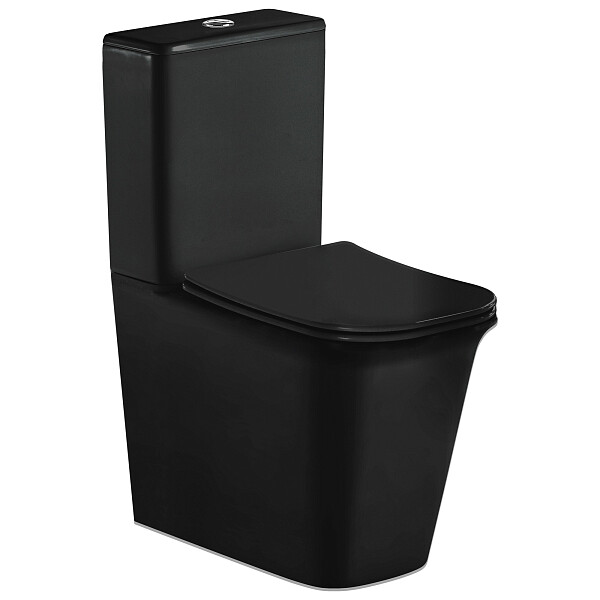 Унитаз напольный безободковый с сиденьем черный Cerutti SPA Arno MB CT9827 - изображение 1