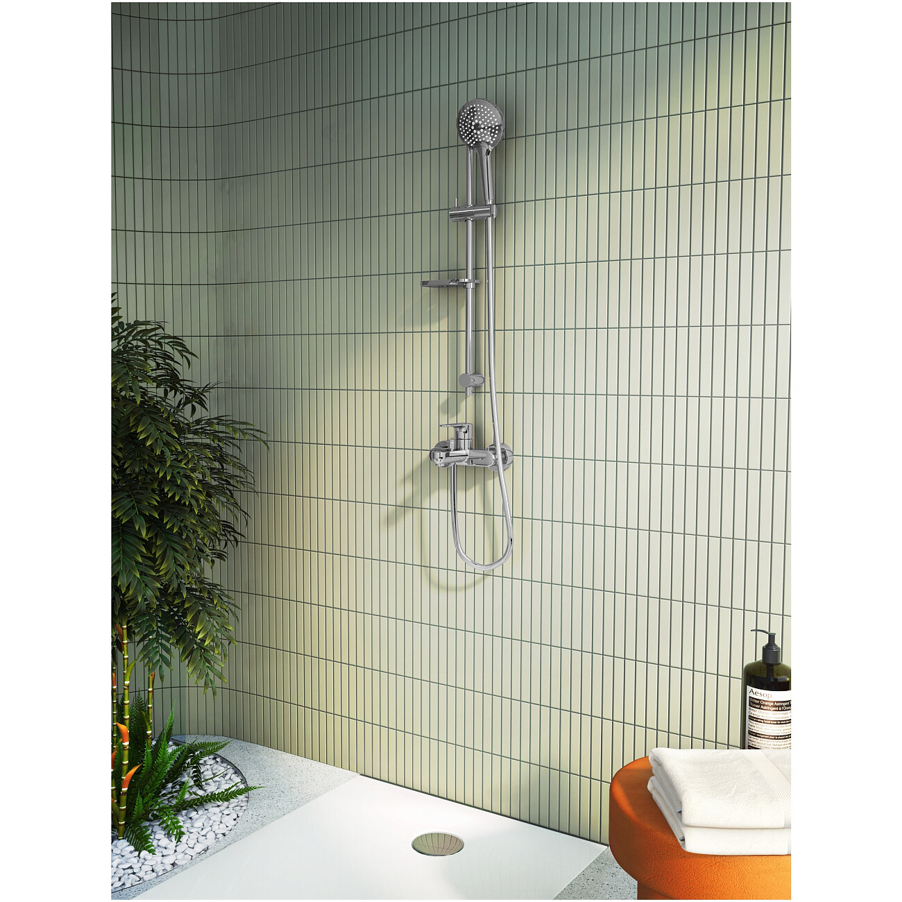 Смеситель для ванны однорычажный хром Vitra Root Round A42725EXP - изображение 2