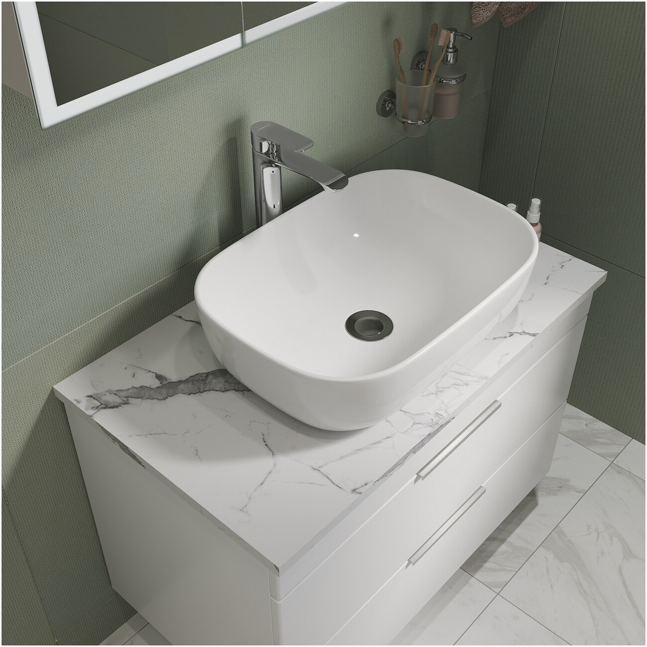 Смеситель для раковины однорычажный хром Stworki "Копенгаген" S42020CR - изображение 7