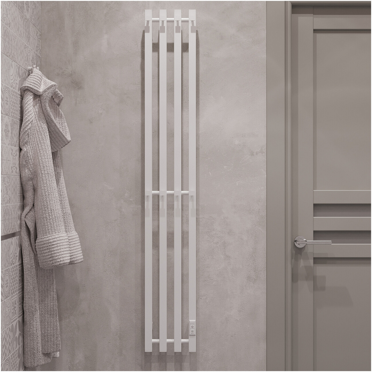 Полотенцесушитель электрический 140х21 см белый Ewrika "Пенелопа P4" 4657812419924 - изображение 5
