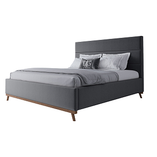 Кровать двуспальная 180х200 серая Cooper Charcoal