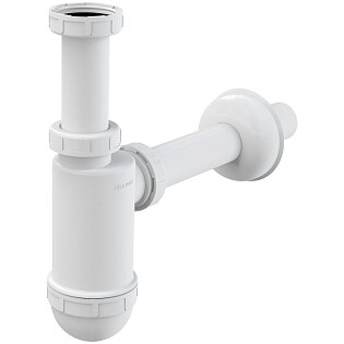 Сифон для раковины пластиковый белый Alcaplast A430
