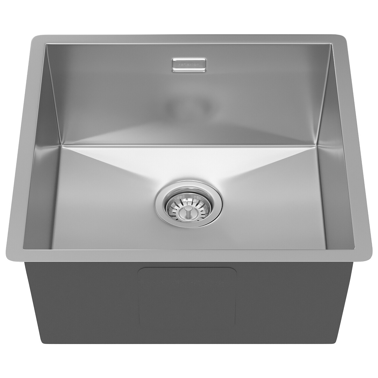 Кухонная мойка из нержавеющей стали 44х44 см полированная сталь Reflexion Como RX2044SS - изображение 3