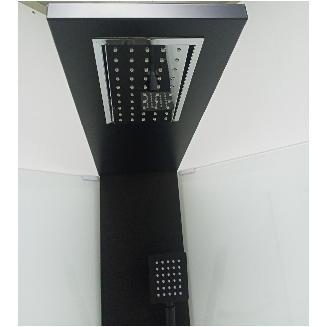 Душевая кабина квадратная без крыши с низким поддоном 90х90 см черная, белая Cerutti SPA Mimi 901B - изображение 10