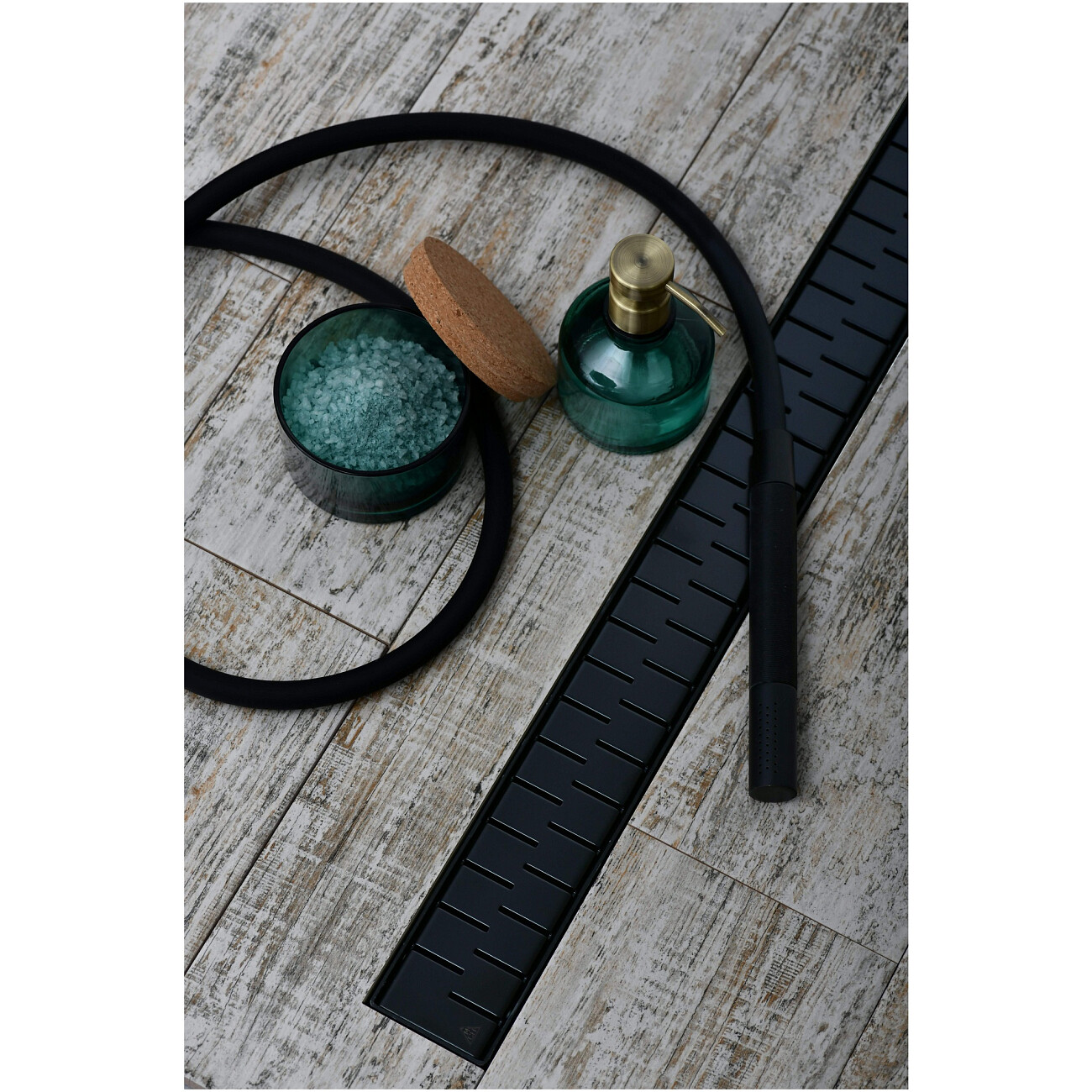 Душевой лоток с решеткой 55 см черный Creto Snake CRE-550 SB - изображение 3