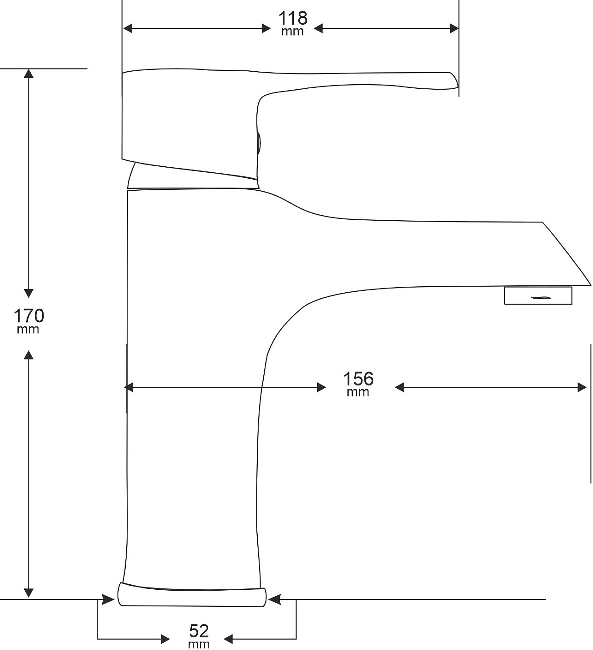 Смеситель для раковины хром Mega Sun MG-SUN02 - изображение 3