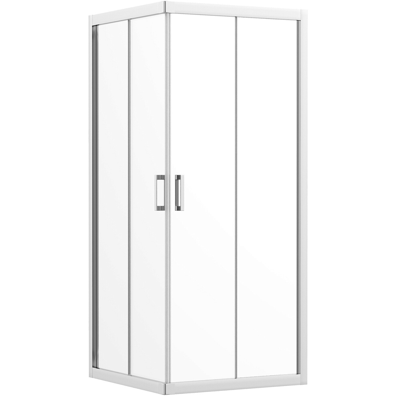 Душевой уголок квадратный 80х80 см хром Diwo "Самара" DS-SA-80х80-CR - изображение 6