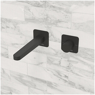 Смеситель для раковины встраиваемый с изливом черный Wasserkraft A5251.301