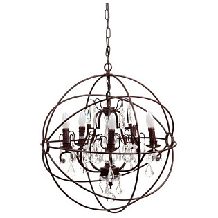 Люстра Foucault's Orb Crystal (64*60*50) коричневая