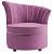 Кресло с мягкими подлокотниками сиреневое Shell