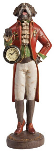 Статуэтка красная &quot;Собака с часами&quot; St. Bernard
