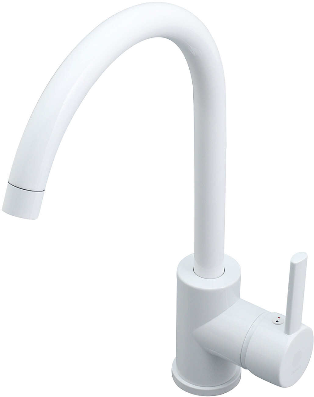 Смеситель для кухни однорычажный белый Domaci "Равенна" KS-01w - изображение 8