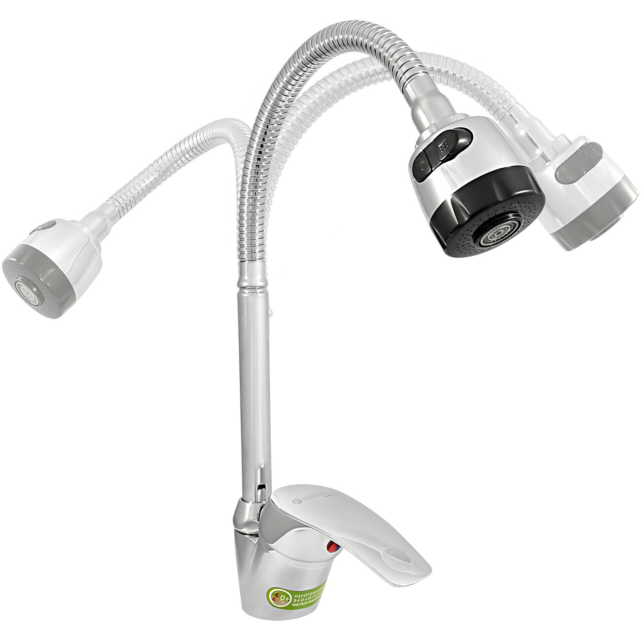 Смеситель для кухни однорычажный с гибким изливом хром Juguni Luxe Perseus 0402.969C - изображение 17