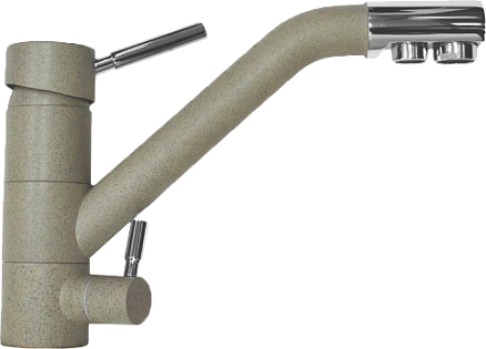 Смеситель для кухни однорычажный с изливом для фильтрованной воды барит Domaci &quot;Солерно&quot; DC-3008