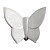 Декоративная бабочка Butterfly (белая) h12 (10*12*5)