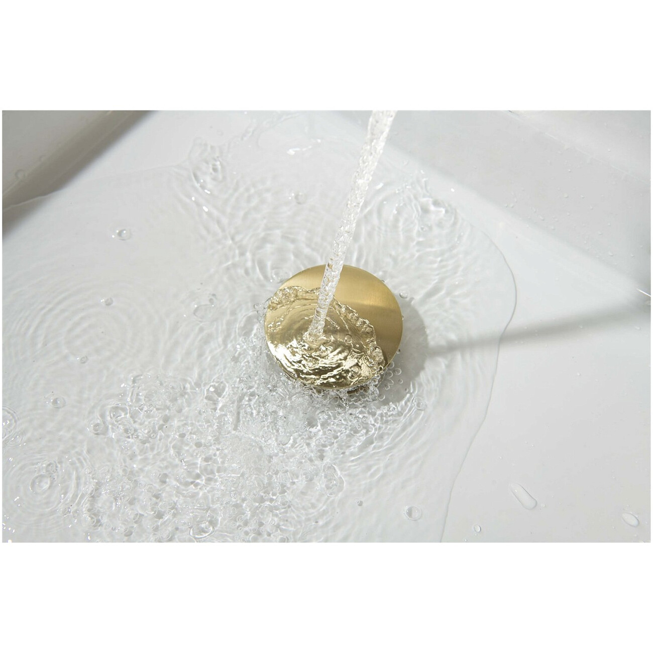 Донный клапан для раковины клик-клак шлифованное золото Aquatek AQ6002BG - изображение 5