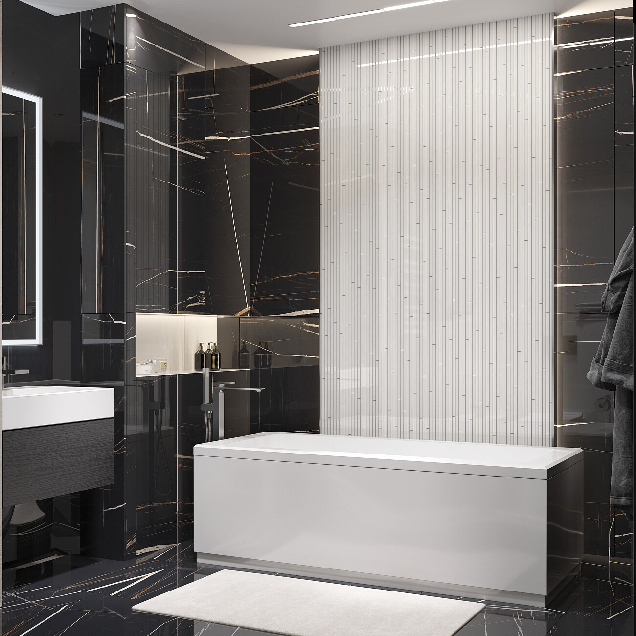 Ванна акриловая прямоугольная 75х170 см белая Artemis Ceres 1011260040102810 - изображение 4