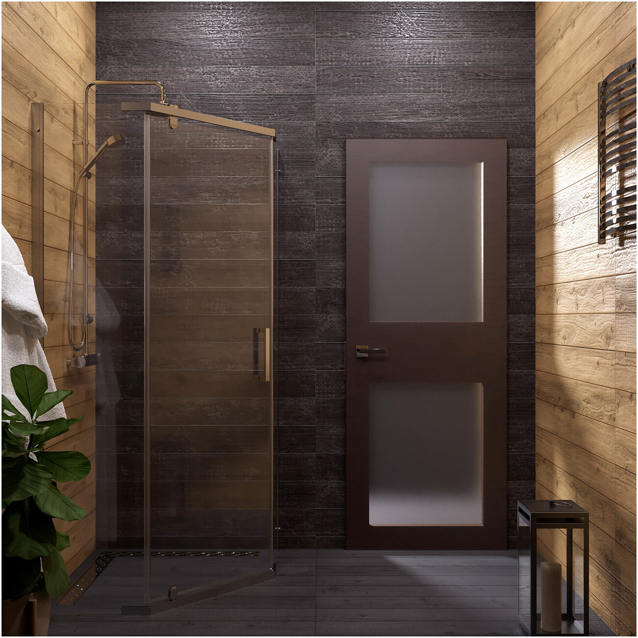 Душевой уголок 100х100 см прозрачный, хром Diwo "Казань" Щ0000067282 - изображение 4