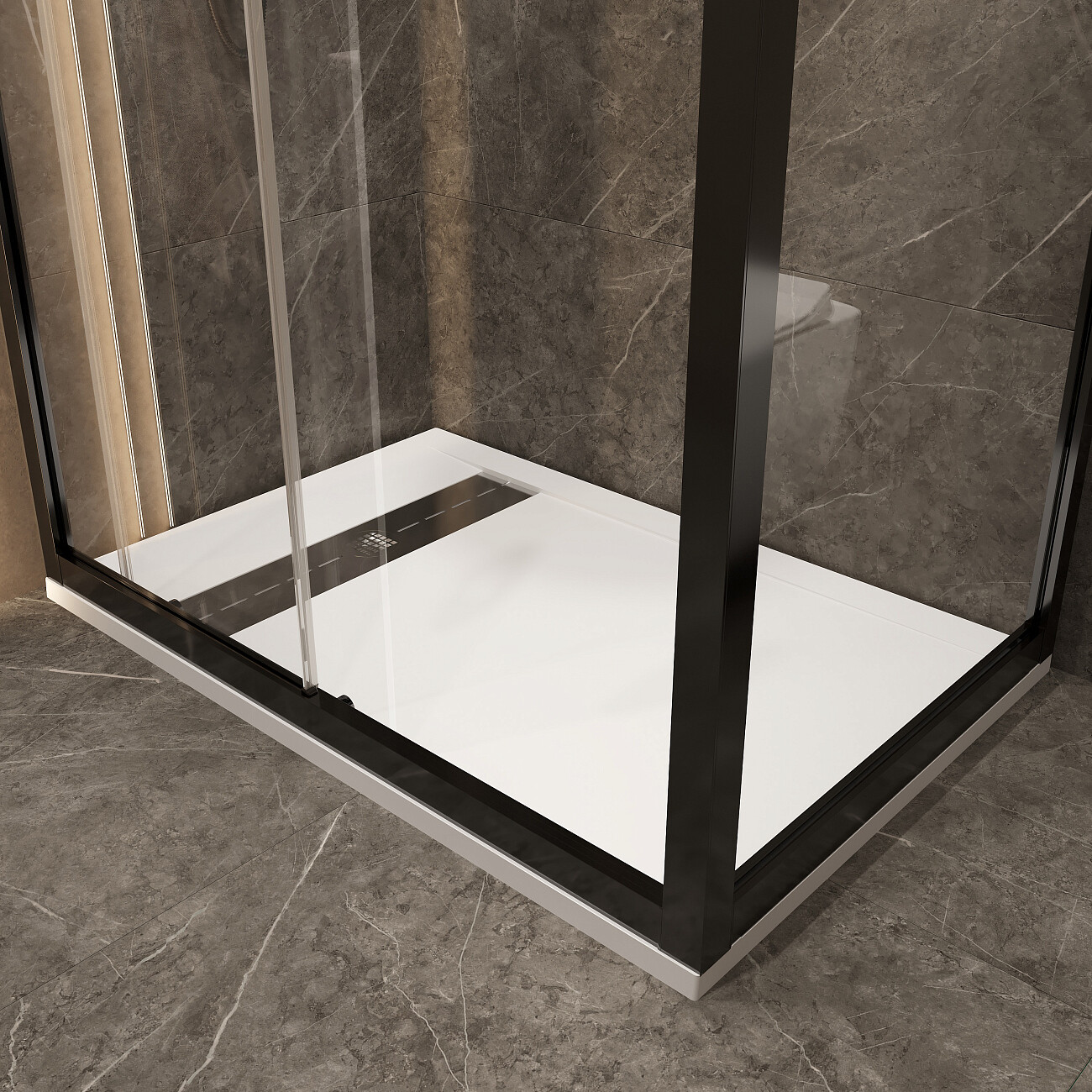 Душевой уголок прямоугольный 80х120 черный Stworki "Эстерсунд" 3GW063TTKK000 - изображение 6