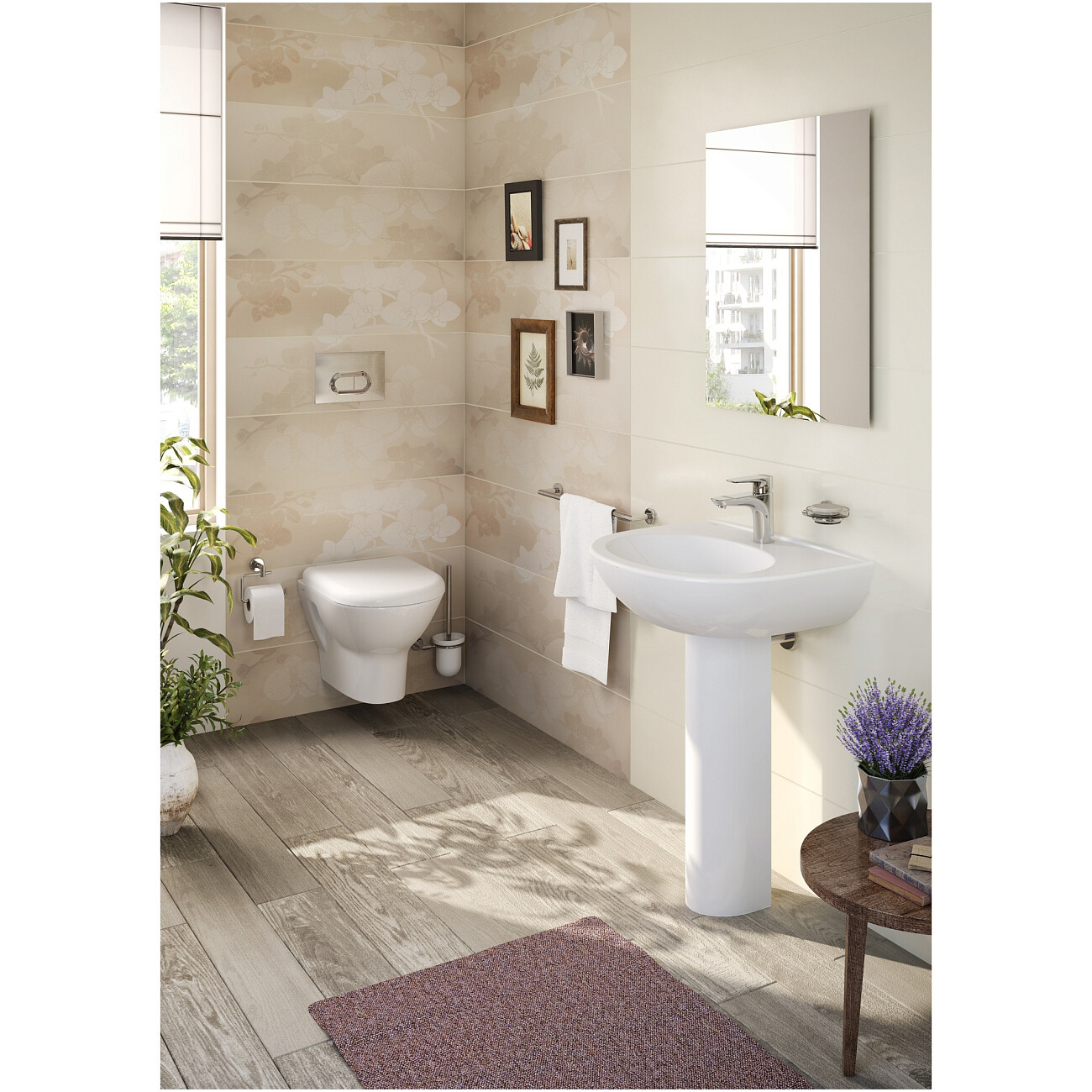 Пьедестал для раковины фарфоровый 66х18 см белый Vitra Zentrum 6936B003-7035 - изображение 3