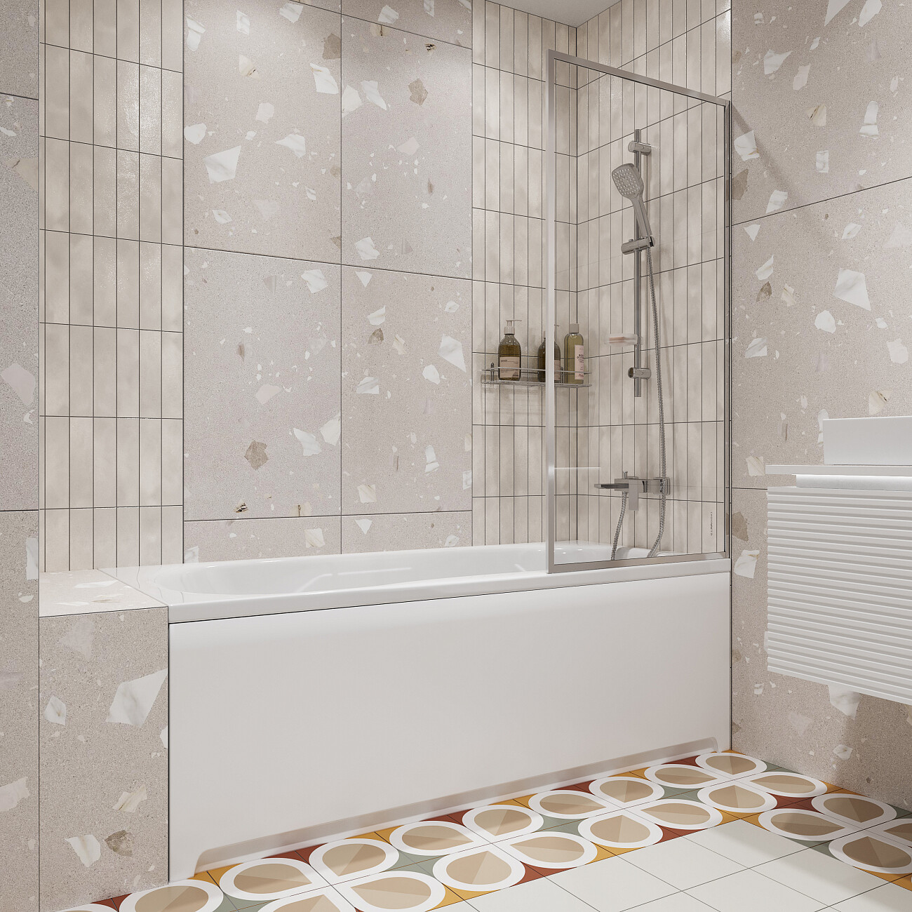 Душевая стойка с держателем и мыльницей хром Stworki "Хельсингборг" XE-06cr - изображение 3