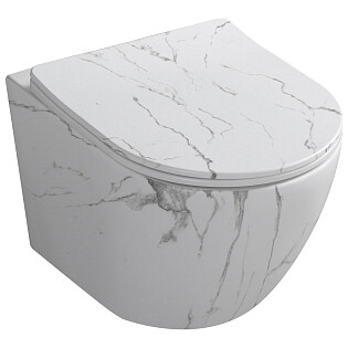 Унитаз подвесной безободковый белый матовый Cerutti SPA Sella Aria Tornado MMW CT9532