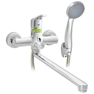 Смеситель для ванны однорычажный с душевым гарнитуром хром Eleanti Amethyst 0402.937