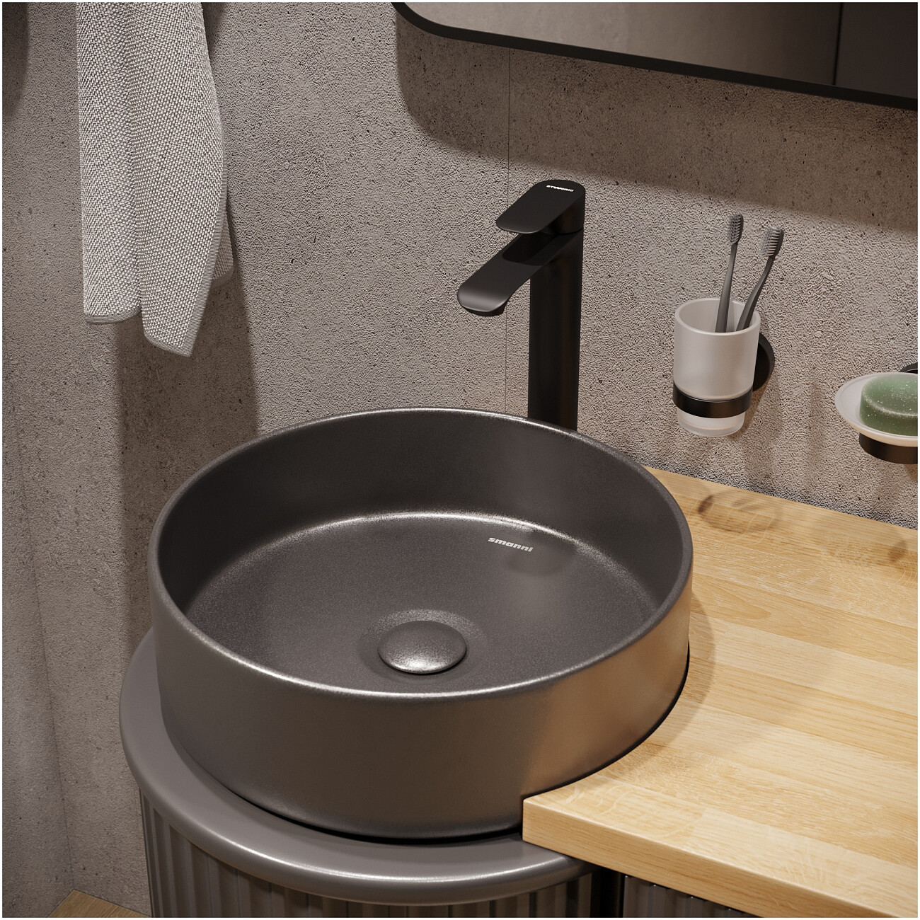 Смеситель для раковины однорычажный черный Stworki "Копенгаген" S42020BK - изображение 7