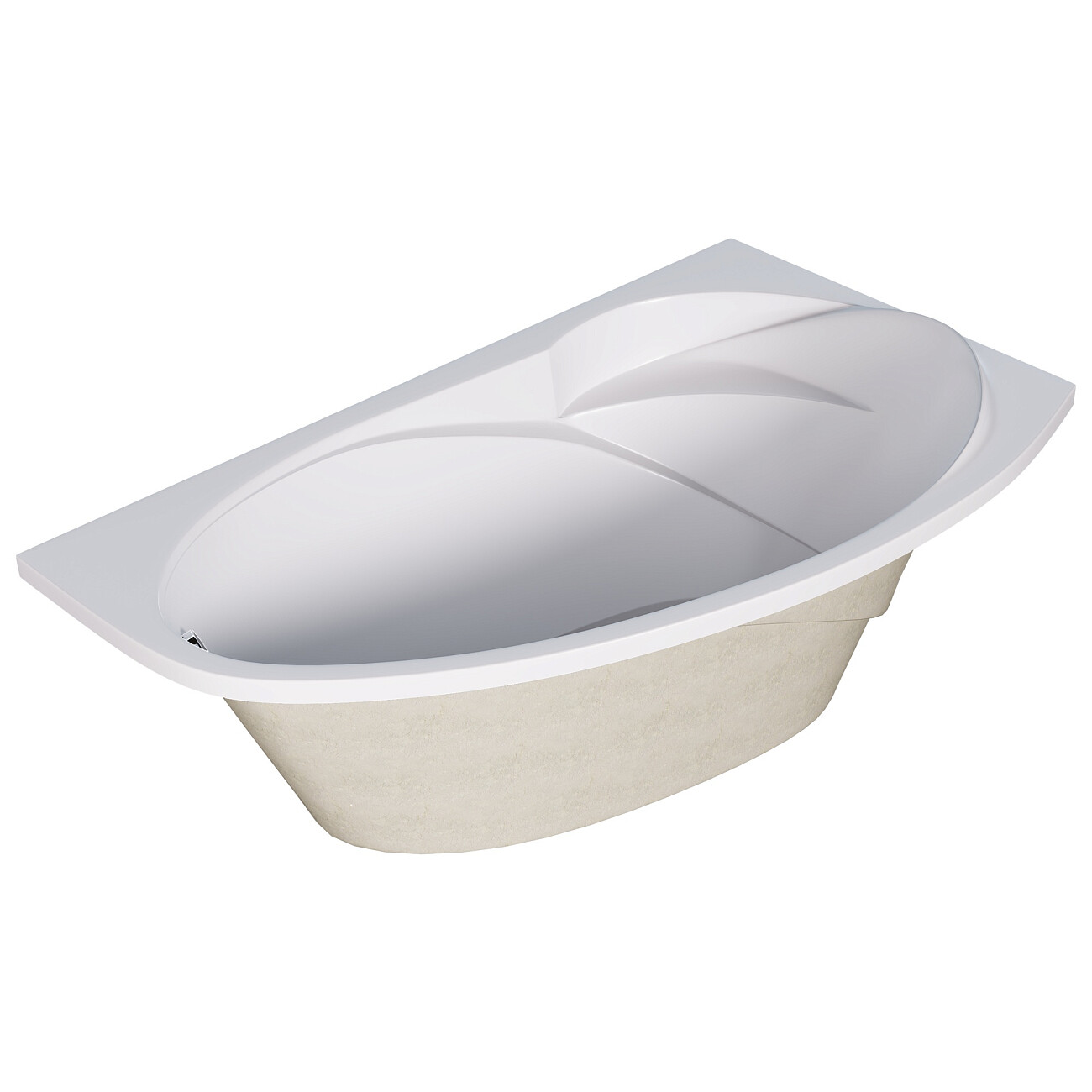 Ванна акриловая 160х95 см правая белая Creto Juliya 31-16095R - изображение 3