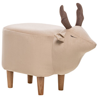 Пуфик на деревянных ножках бежевый Maral Combi