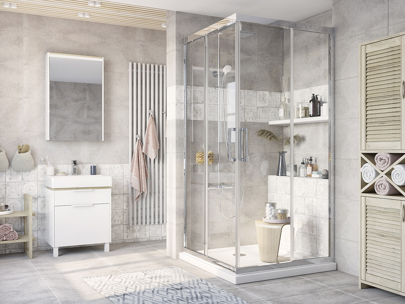 Душевой уголок 90х90 см хром глянец, прозрачное стекло Stworki "Дублин" - изображение 2