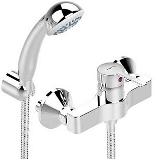 Смеситель для душа однорычажный с душевым гарнитуром хром Vidima Logik BA278AA