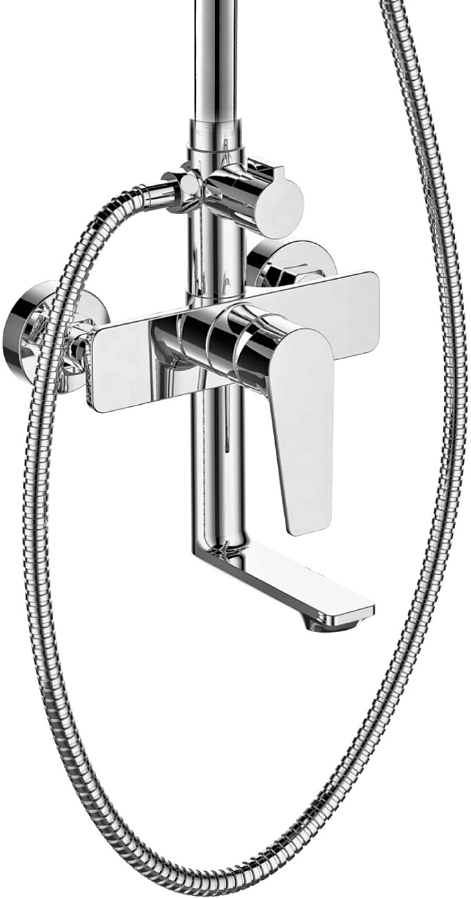 Душевой комплект с верхним душем и смесителем для ванны и душа хром Stworki "Вестерос" VS-04cr - изображение 6