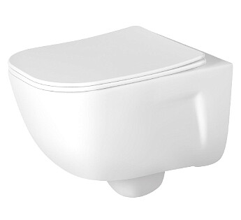 Унитаз подвесной фарфоровый прямоугольный безободковый белый Aquatek &quot;Дива&quot; AQ2012B-00