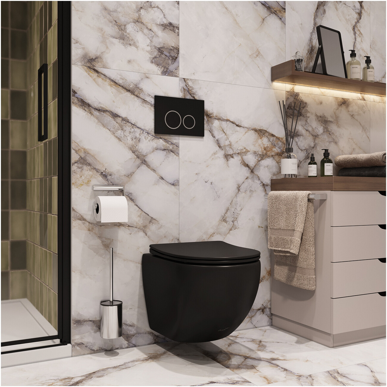 Унитаз подвесной безободковый черный матовый Cerutti SPA Sella Aria MB CT9160 - изображение 2