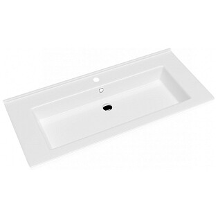 Раковина накладная керамическая прямоугольная 48х107 см белая СаНта &quot;Оскар 105&quot;