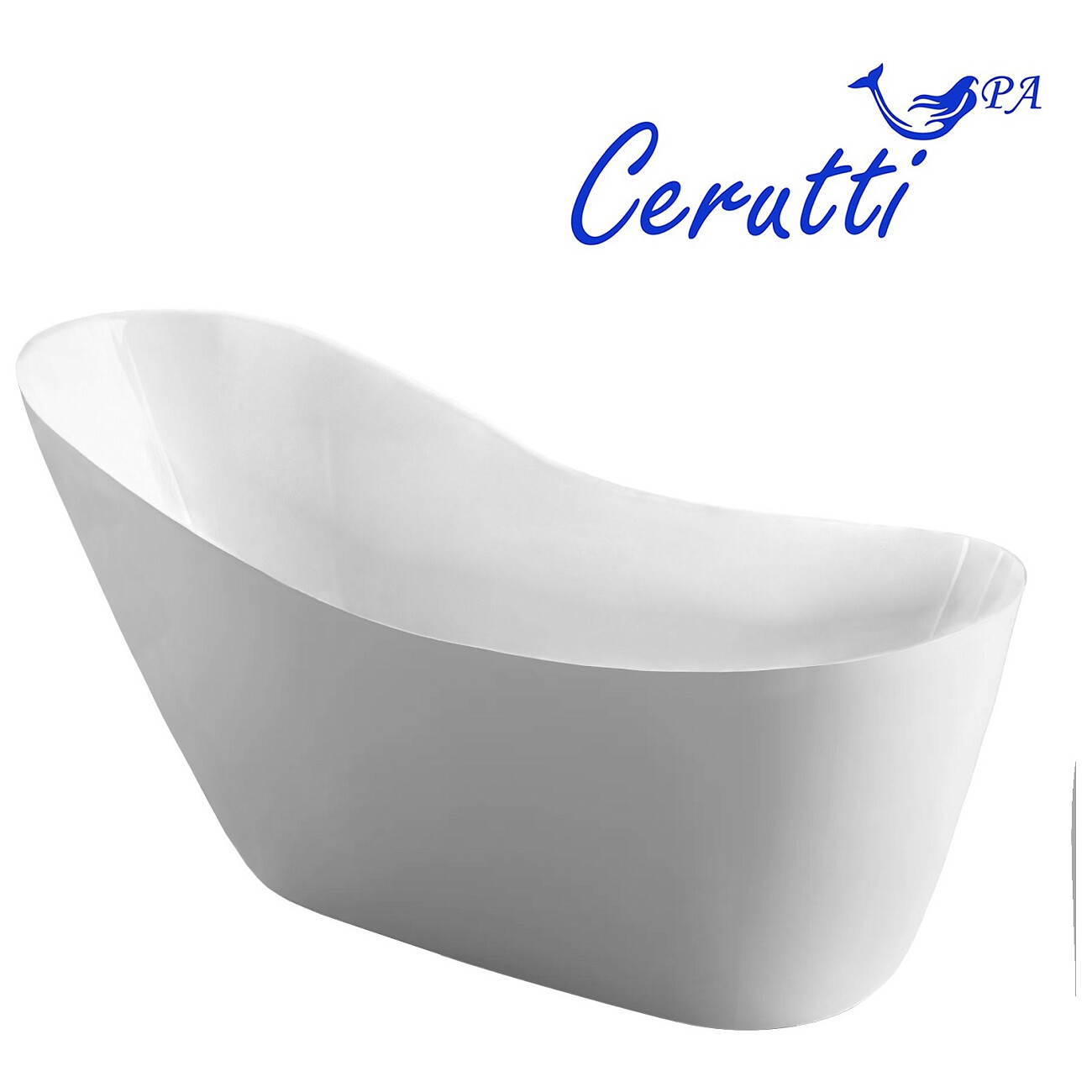 Ванна акриловая отдельностоящая белая Ceruttispa Gloria 170 CT10880 - изображение 4