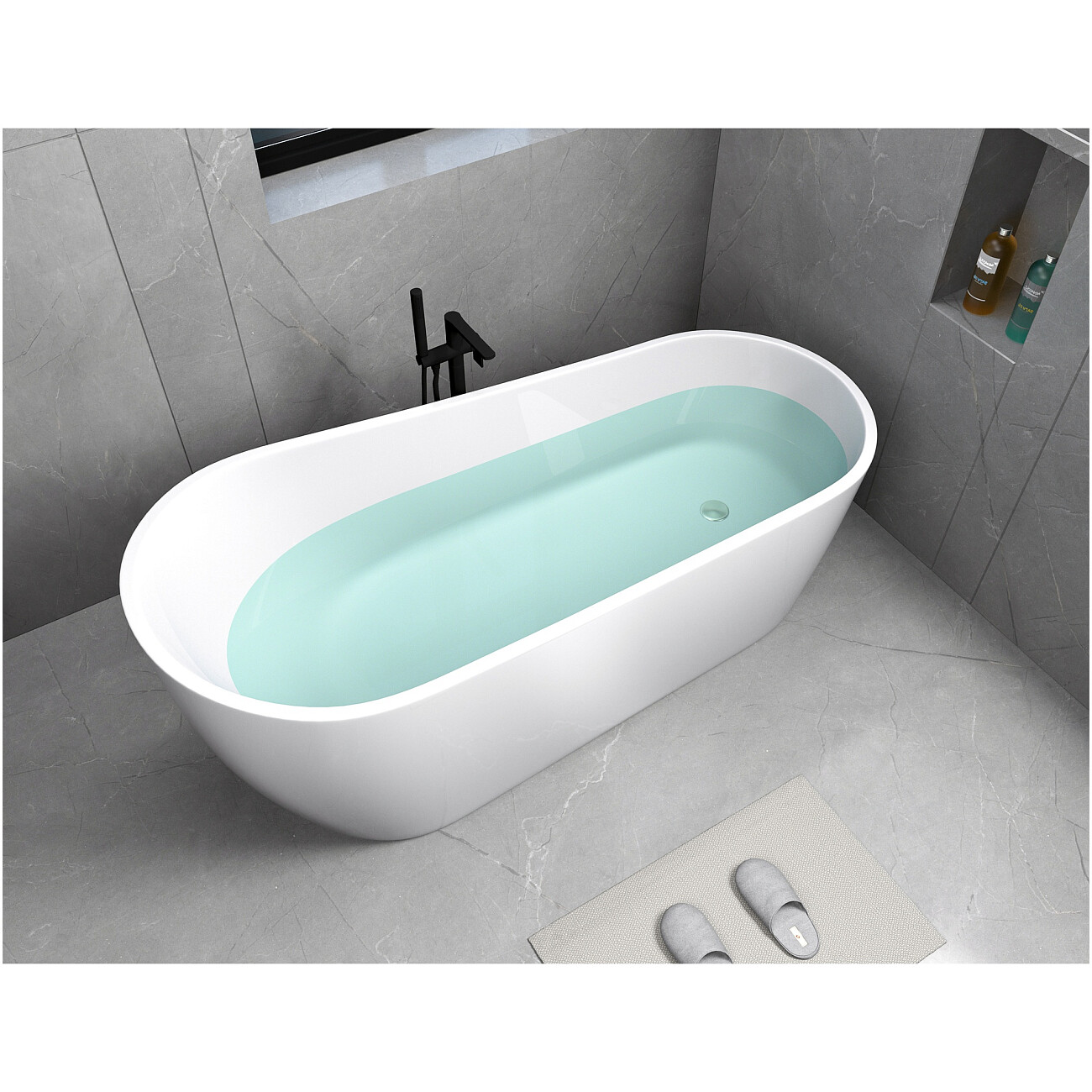 Ванна акриловая белая Cerutti SPA Viva 170 CT9127 - изображение 7