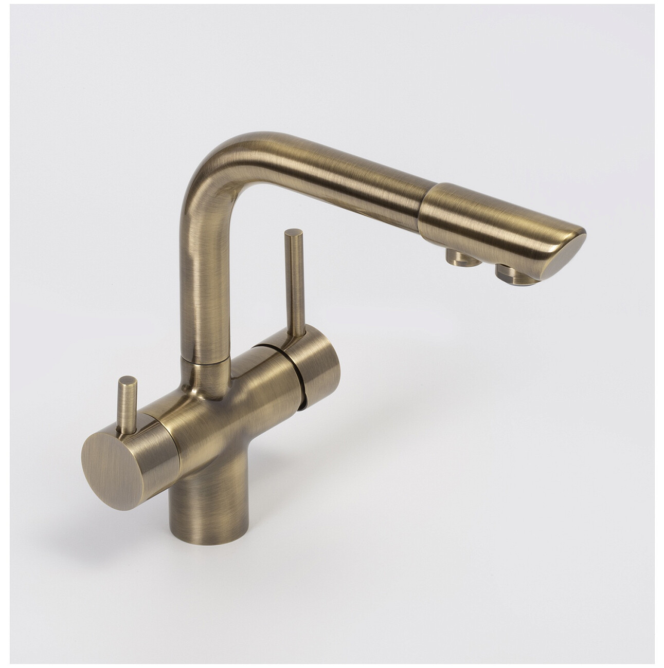 Смеситель для кухни под фильтр из латуни светлая бронза Wasserkraft A8037 - изображение 8