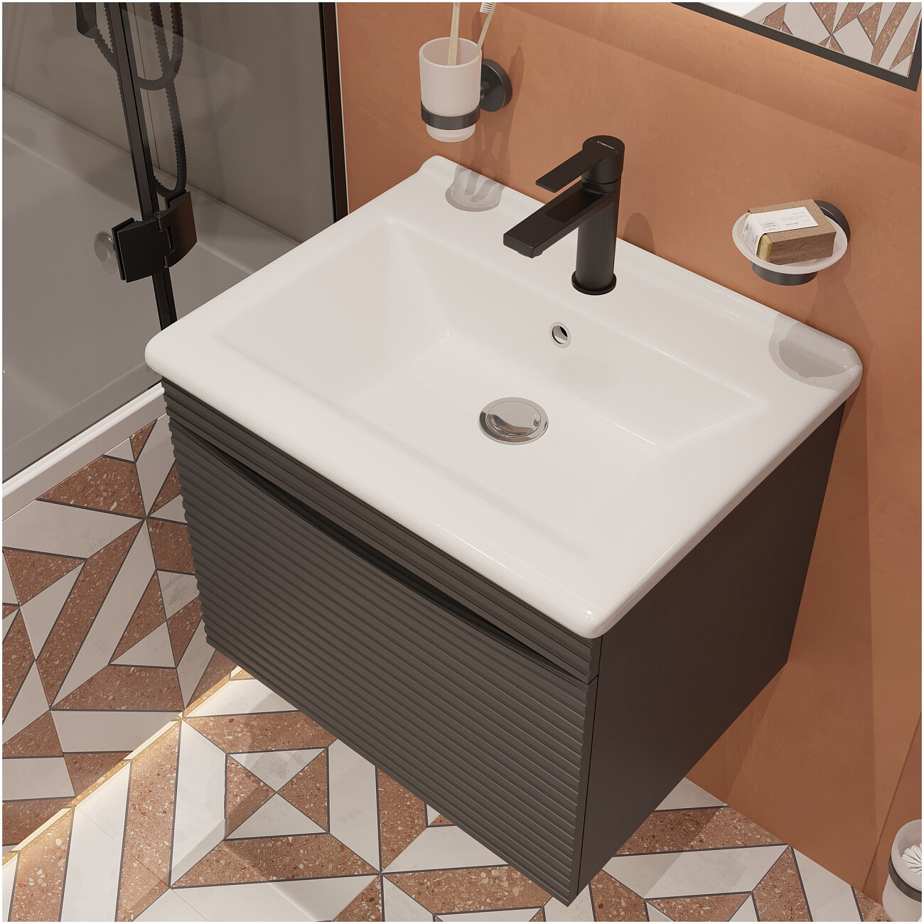 Смеситель для раковины однорычажный черный Stworki "Рандерс" HWM0501-A01BK - изображение 10