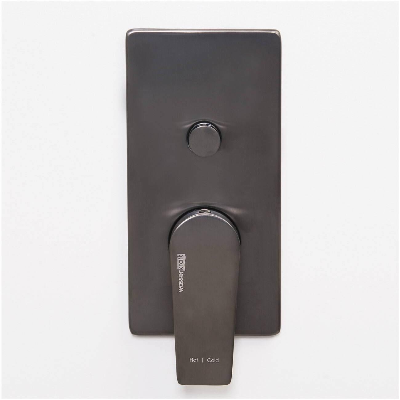 Смеситель для ванны и душа встраиваемый из латуни оружейная сталь Wasserkraft 8461 - изображение 2