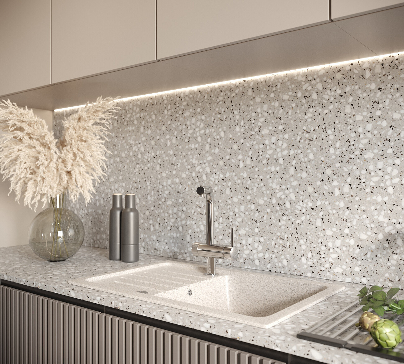 Мойка кухонная бежевая Domaci "Бьелла" DMC-76-328 - изображение 3