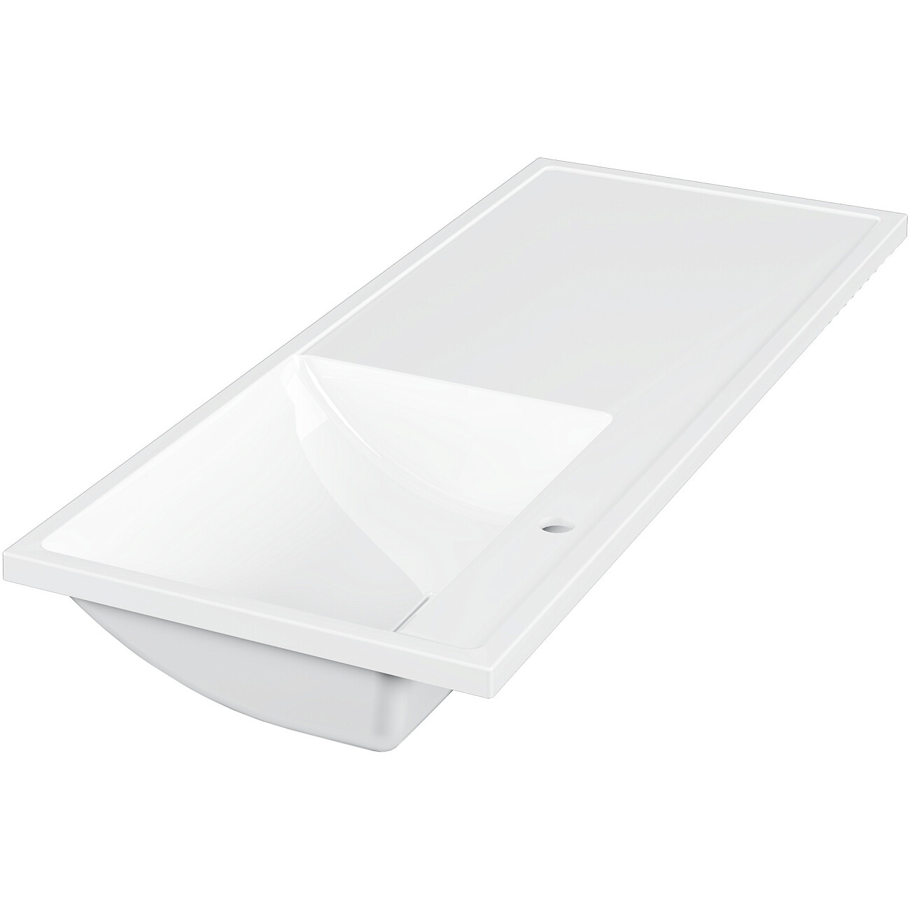 Раковина на стиральную машину со столешницей слева 50х120 см белая Stworki "Флом" SFnS1200R - изображение 5