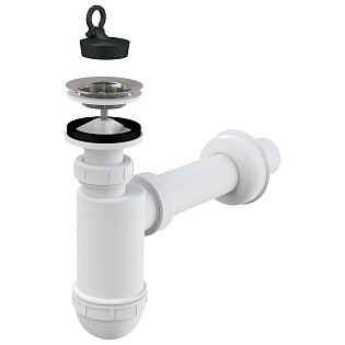 Сифон для раковины пластиковый белый Alcaplast AG210512140