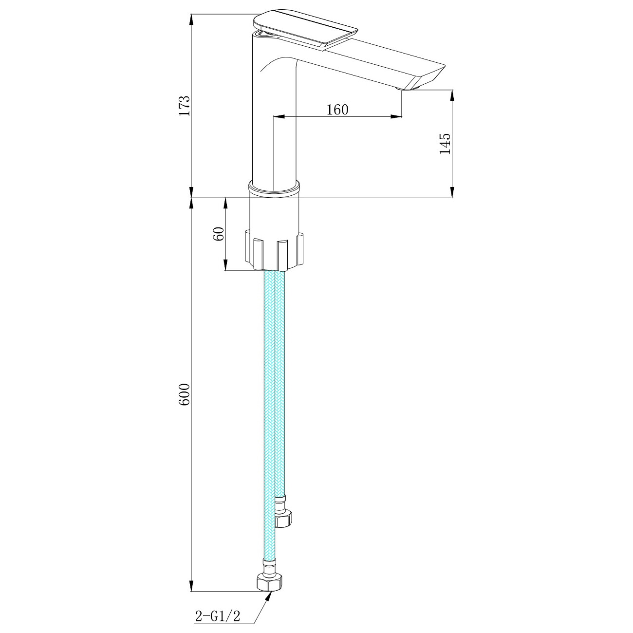 Смеситель для раковины черный, золото Boch Mann Como BG BM10784 - изображение 6