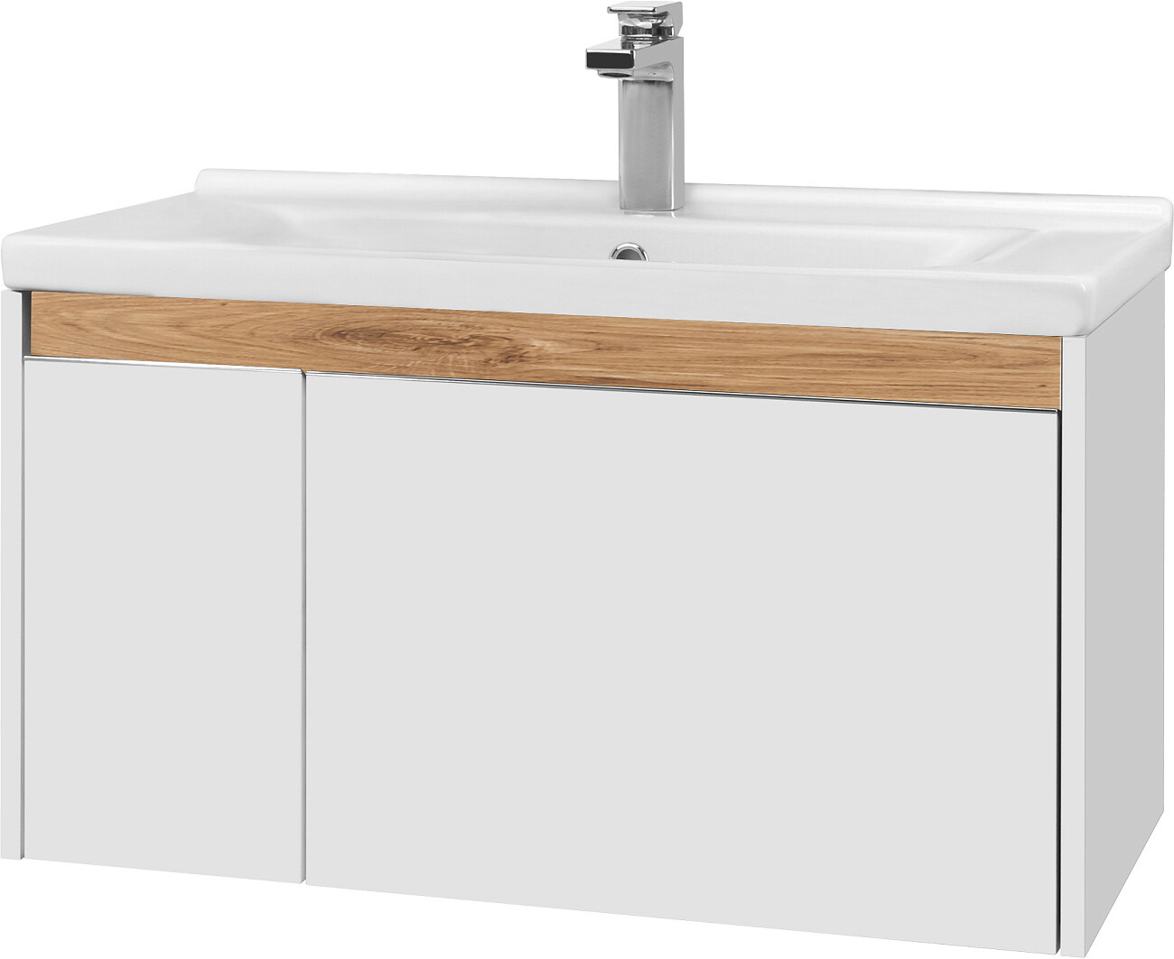 Раковина мебельная фарфоровая 80 см белая Stworki "Миранда" - изображение 9